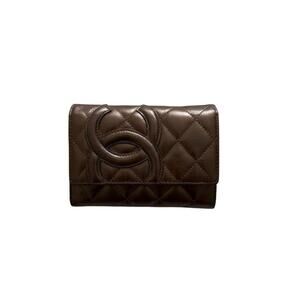 chanel 2000s brown wallet